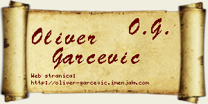 Oliver Garčević vizit kartica
